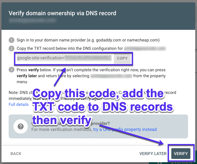 نحوه ی تایید کردن دامنه سایت با استفاده از dns