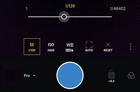 کنترل دستی سرعت شاتر، ISO و فاصله‌ی فوکوس